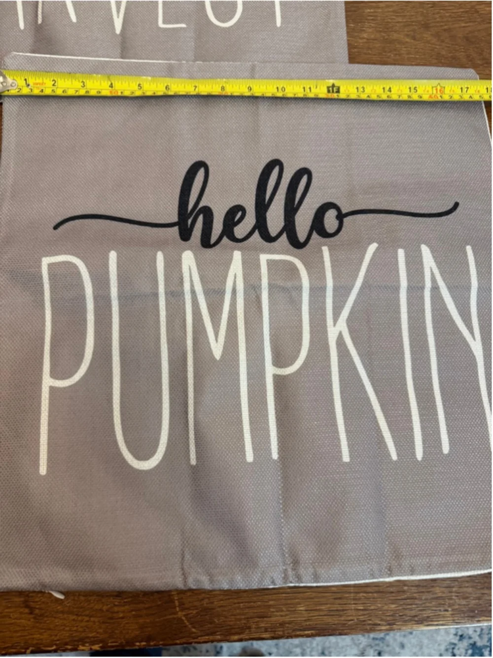 Set of 2 Fall Placemats Hello Pumpkin Happy Harvest Farmhouse Autumn Table Decor